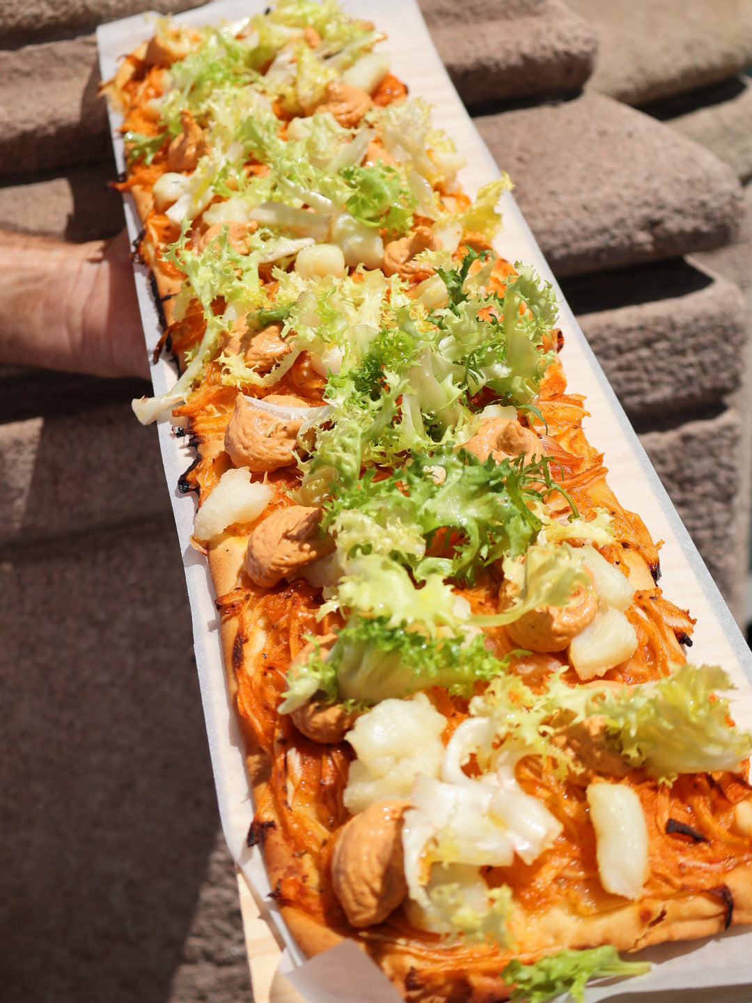 COCA DE RECAPTE BACALAO Y ROMESCO